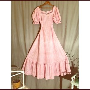 Pink Gingham Prairie Dress